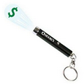 Light Up Keychain - Logo Projector - Black